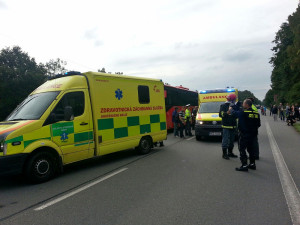 Nehoda linkového autobusu u Plané nad Lužnicí