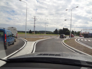 Turbo okružní křižovatka v Českých Budějovicích