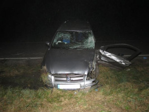 Fiat Stilo po strážce s protijedoucím peugeotem narazil ještě do stromu