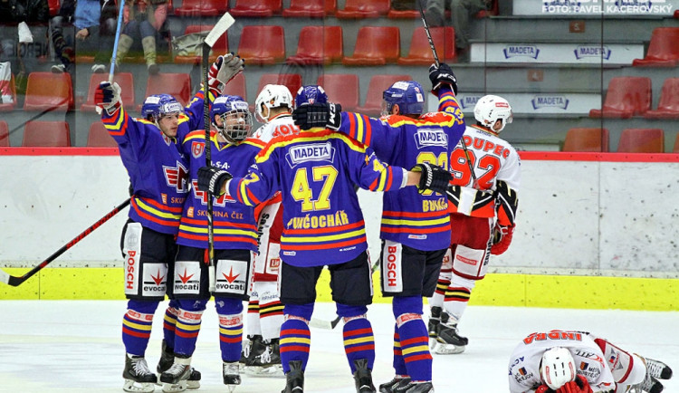 Motoráci slaví svůj první gól proti Prostějovu. Postaral se o něj Rok Pajič