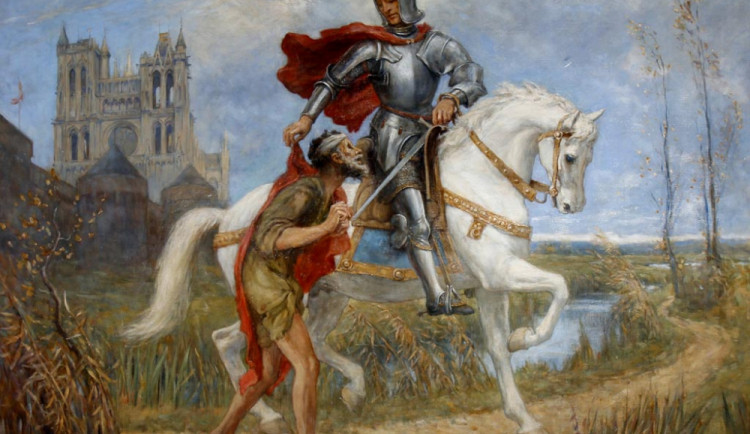 Vyobrazení sv. Martina se žebrákem