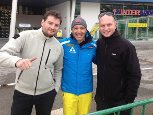 Petr Mizera s bývalým špičkovým lyžařem Hansem Knaussem (zleva)