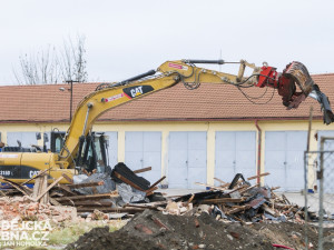 Demolice bývalých českobudějovických kasáren Julia Fučíka