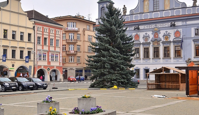 FOTO: Vytáhlý elegán z Nedabyle se usadil na náměstí