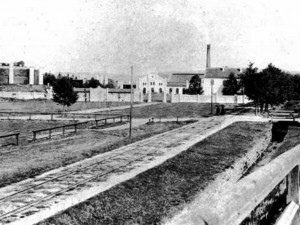 Archivní snímek plynárny pořízený někdy po roce 1868