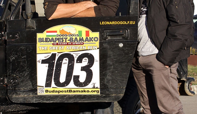 Tomáš Chocholáček a Tomáš Gábriš (zleva) před odjezdem na Budapešť-Bamako