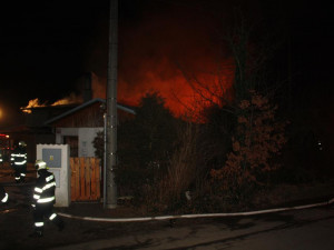 Požár truhlárny v Haklových Dvorech