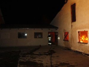 Požár truhlárny v Haklových Dvorech