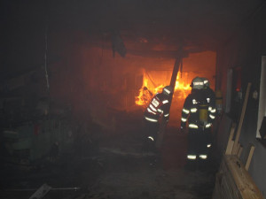 Požár truhlárny v Haklových Dvorech