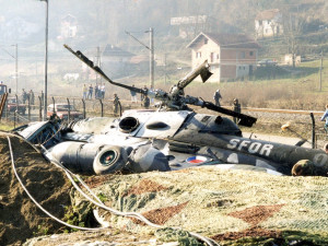 Havarovaný český vrtulník Mi-17