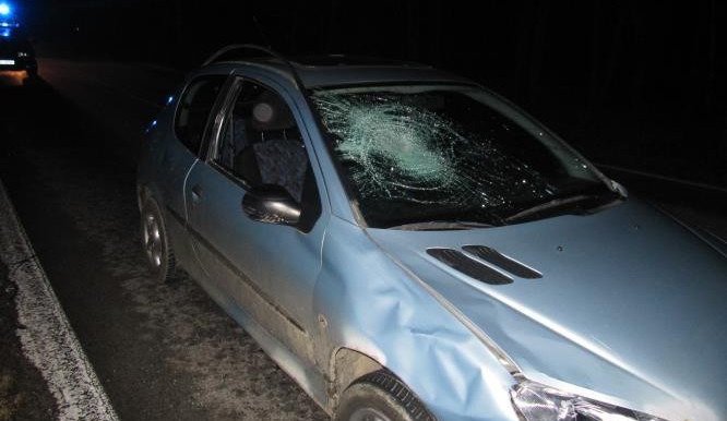 Auto srazilo u Kamenného Újezdu chodce. Ten nepřežil
