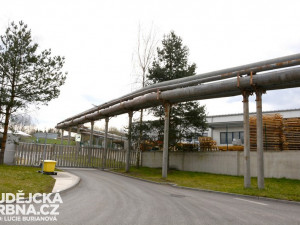 Teplárna Přísečná - vjezd do areálu