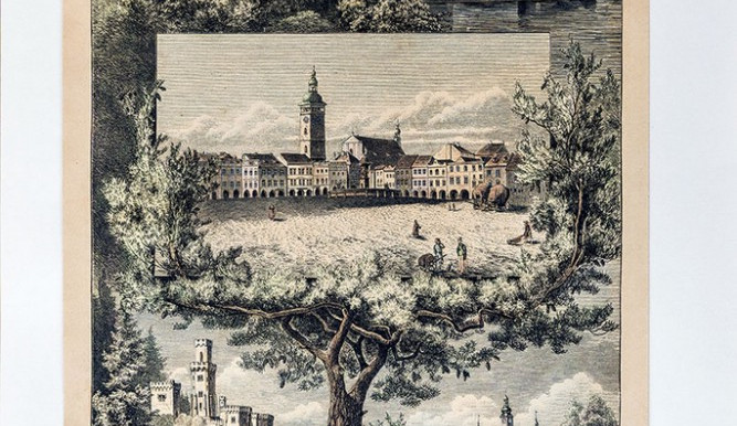 Historická veduta Českých Budějovic