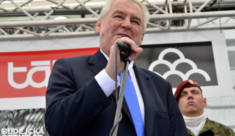 Prezident při návštěvě Tábora