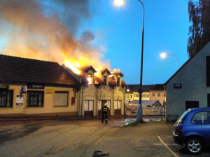 Požár domu v Kaplici