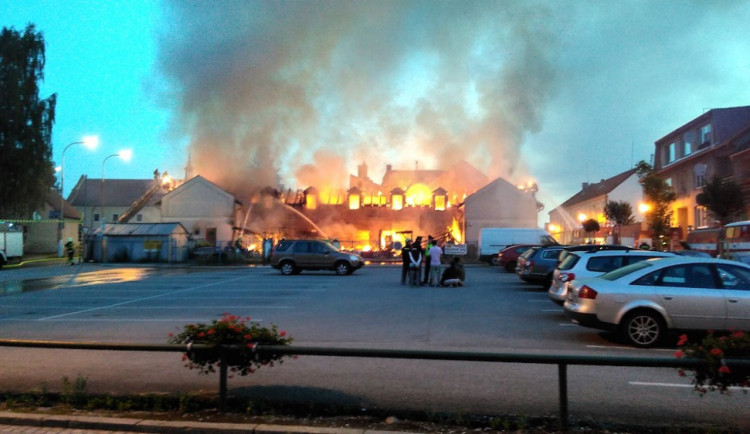 Požár domu v Kaplici