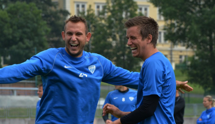 Jiří Rabiňák (vpravo) na tréninku s Ivanem Cíferským