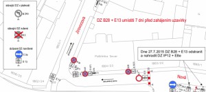 Krátký úsek ulic Nová a Jírovcova bude do září uzavřen, tvoří se další část cyklostezky