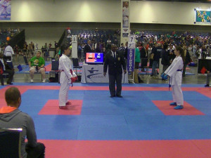 Karatistka Veithová bojovala na Floridě a získala bronz