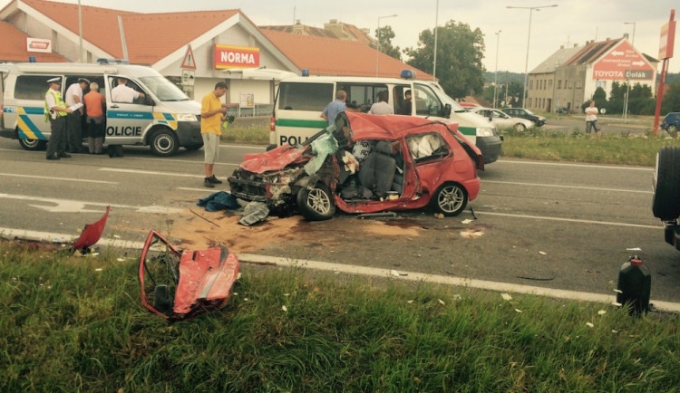 Fotografie z nehody u Protivína, kterou nepřežili dva Nizozemci