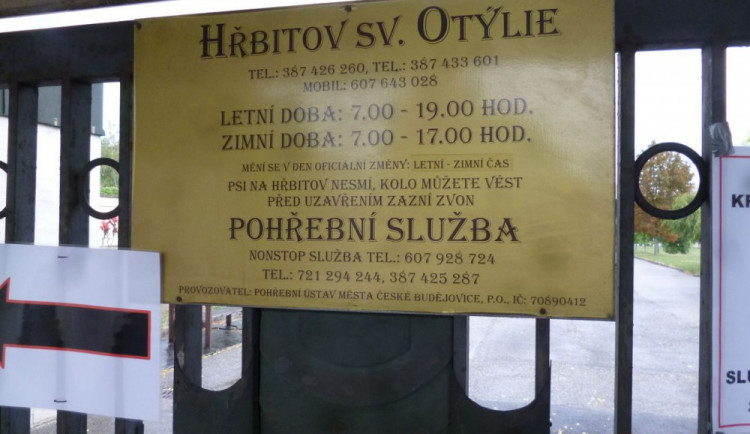 Hřbitov sv. Otýlie - cedule