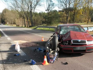 Na Písecku zahynul po střetu s autem motorkář