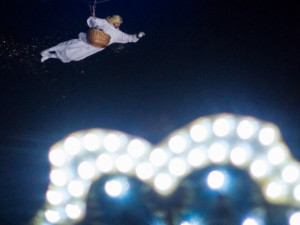 Budějcům zase po roce přiletěl popřát anděl