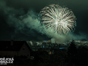 Novoroční ohňostroj v Protivíně