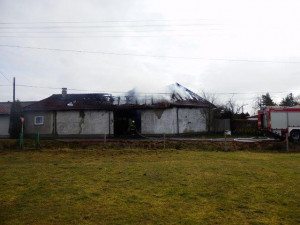 Požár střechy rodinného domu