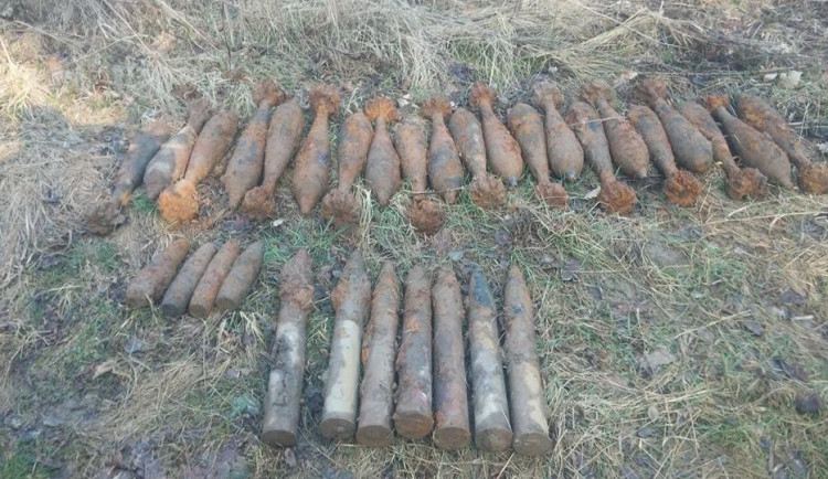 Nález minometných nábojů na Písecku