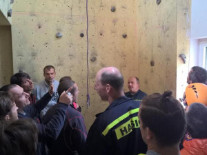 Krajská hasičská soutěž v lezení na umělé stěně