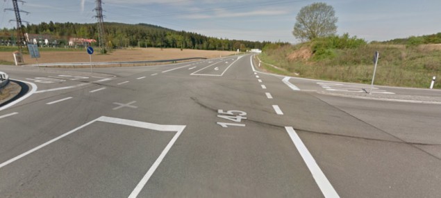 Křižovatka u Těšovic