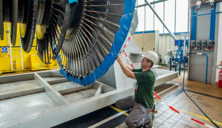 Příprava rotoru na jeho transport do výrobního závodu v Plzni