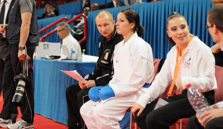 Lucie Veithová s trenérem Miroslavem Hýskem