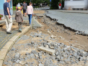 Týn nad Vltavou po přívalovém dešti