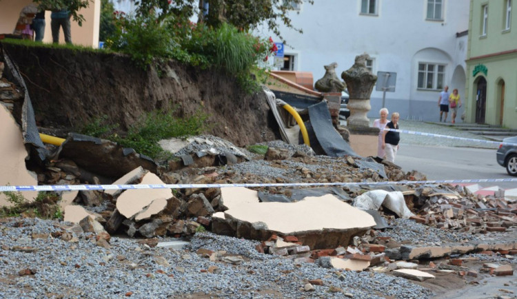 Týn nad Vltavou po přívalovém dešti