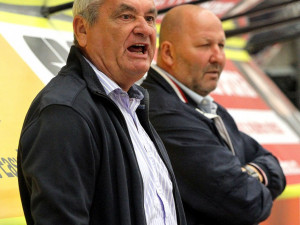 Trenérské duo David Servisu - Jiří Fedur (v popředí) a Rudolf Suchánek