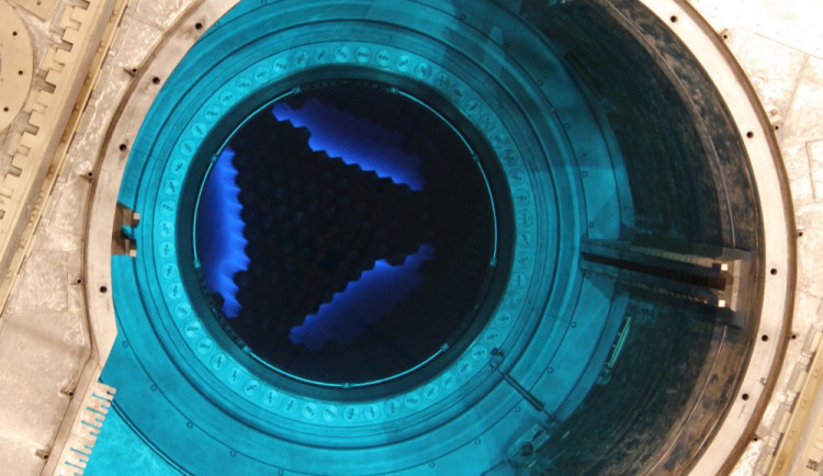 Otevřený reaktor ETE - Čerenkovo záření