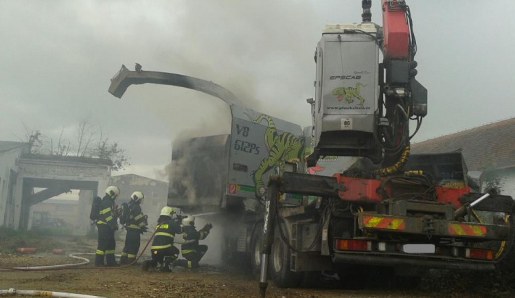 Požár štěpkovače