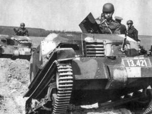 Tančík vz. 33. Uhlíkův oddíl disponoval třemi kusy