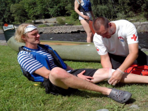 Pomoc záchranářů na vodě