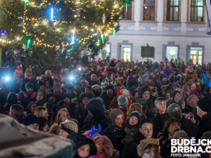Přílet anděla na náměstí Přemysla Otakara II.