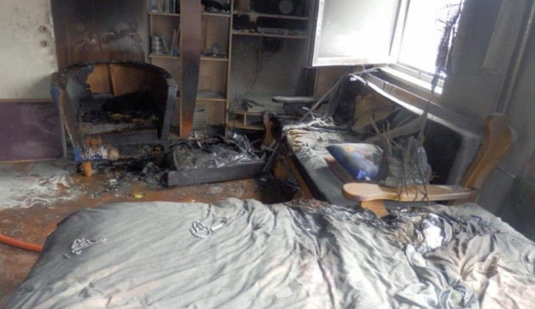 Fotografie z místa požáru