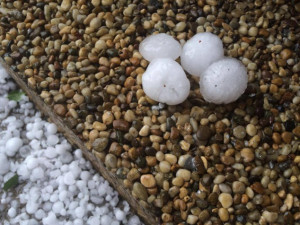 Krupobití na Českokrumlovsku