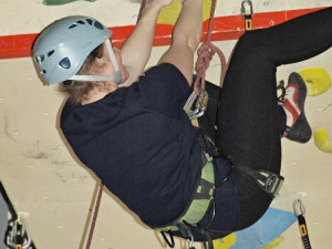 Soutěž hasičů v lezení.