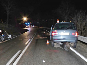 Dopravní nehoda na silnici mezi Prachaticemi a Žernovicemi