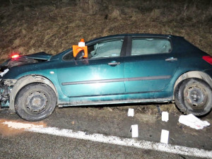 Dopravní nehoda na silnici mezi Prachaticemi a Žernovicemi