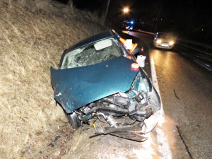 Dopravní nehoda na silnici mezi Prachaticemi a Žernovicemi