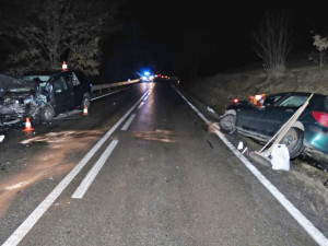 Dopravní nehoda na silnici mezi Prachaticemi a Žernovicemi