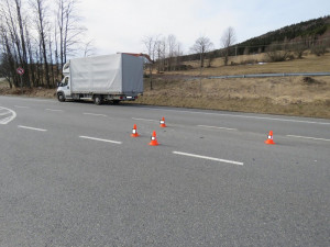 Dopravní nehoda u obce Strážný.